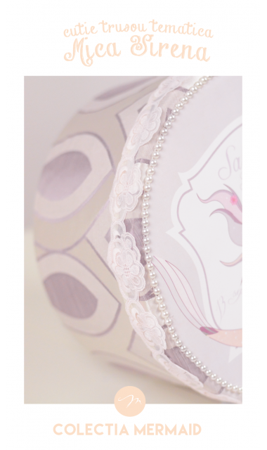 Trusou de botez pentru fetite de inspiratie Disney, Ariel, Mica Sirena  3